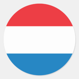 Nederlandse vlag ronde sticker