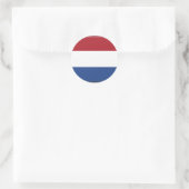 Nederlandse vlag ronde sticker (Tas)