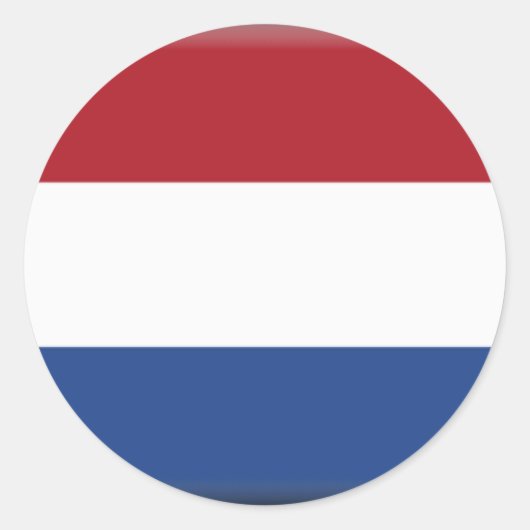 Nederlandse vlag ronde sticker (Voorkant)