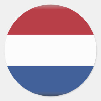 Nederlandse vlag ronde sticker