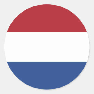 Nederlandse vlag ronde sticker