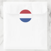 Nederlandse vlag ronde sticker (Tas)