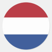 Nederlandse vlag ronde sticker (Voorkant)