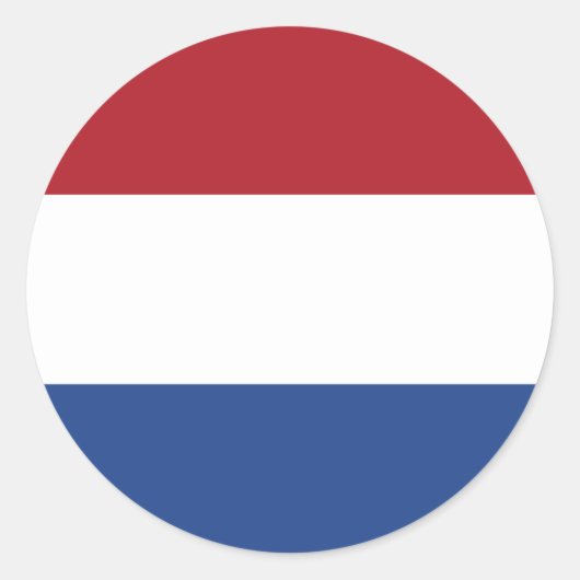 Nederlandse vlag ronde sticker (Voorkant)