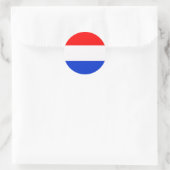 Nederlandse vlag ronde sticker (Tas)
