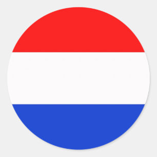 Nederlandse vlag ronde sticker