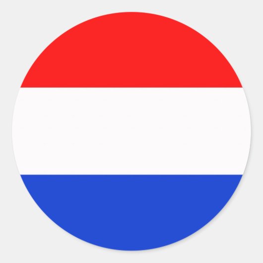 Nederlandse vlag ronde sticker (Voorkant)
