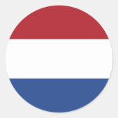 Nederlandse vlag ronde sticker (Voorkant)