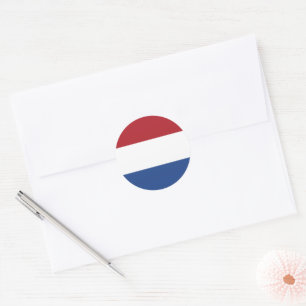 Nederlandse vlag ronde sticker