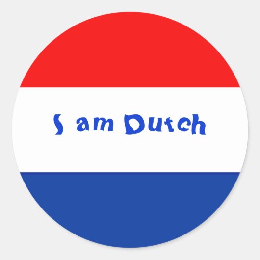 Nederlandse vlag ronde sticker (Voorkant)
