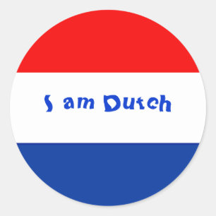 Nederlandse vlag ronde sticker