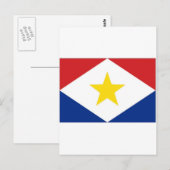 Nederlandse vlag Saba Briefkaart (Voorkant / Achterkant)