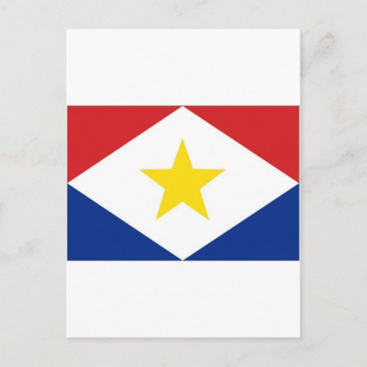 Nederlandse vlag Saba Briefkaart (Voorkant)