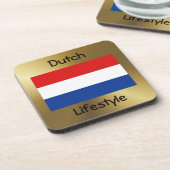 Nederlandse vlag + tekst Onderzetter (Linkerzijde)