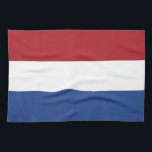 Nederlandse vlag theedoek<br><div class="desc">Patriottische vlag van Nederland.</div>