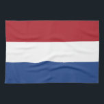 Nederlandse vlag theedoek<br><div class="desc">Patriottische vlag van Nederland.</div>