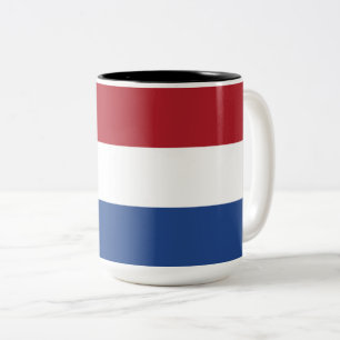 Nederlandse vlag tweekleurige koffiemok
