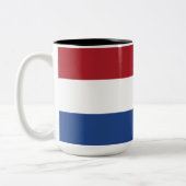 Nederlandse vlag tweekleurige koffiemok (Links)
