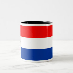 Nederlandse vlag tweekleurige koffiemok