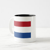 Nederlandse vlag tweekleurige koffiemok (Voorkant links)