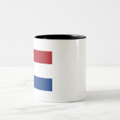 Nederlandse vlag tweekleurige koffiemok (Center)