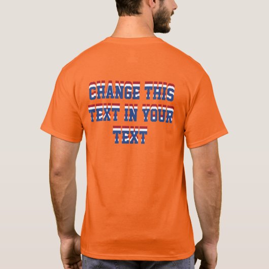 Nederlandse vlag Typografie T-shirt (Achterkant)