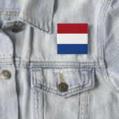 Nederlandse vlag vierkante button 5,1 cm (In situ)