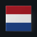 Nederlandse vlag vierkante button 5,1 cm<br><div class="desc">Nederlandse vlag</div>