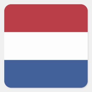 Nederlandse vlag vierkante sticker