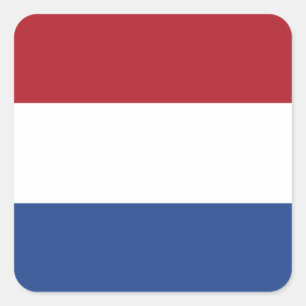 Nederlandse vlag vierkante sticker