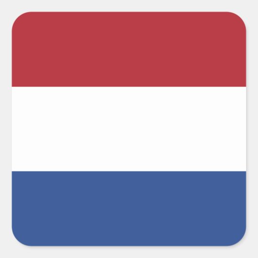 Nederlandse vlag vierkante sticker (Voorkant)