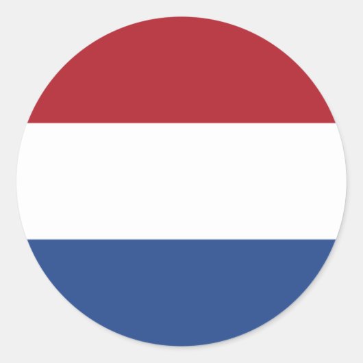 Nederlandse vlag, vlag Nederland Ronde Sticker (Voorkant)