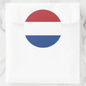 Nederlandse vlag, vlag Nederland Ronde Sticker (Tas)