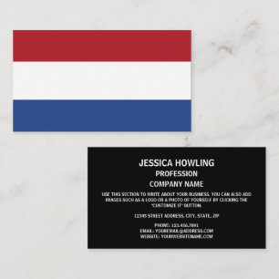 Nederlandse vlag, vlag Nederland Visitekaartje