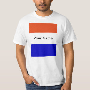 Nederlandse vlag, voeg je eigen naam toe, t-shirt