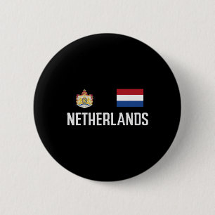 Nederlandse Vlag Voetbal Fan Mannen Vrouwen Kind Ronde Button 5,7 Cm