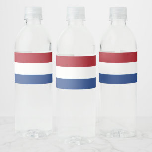 Nederlandse vlag waterfles etiket