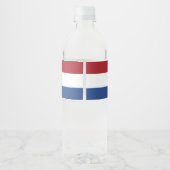 Nederlandse vlag waterfles etiket (Achterkant)