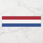 Nederlandse vlag waterfles etiket (Enkel label)
