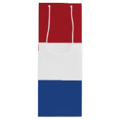 Nederlandse vlag wijn cadeautas (Voorkant)