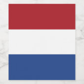 Nederlandse vlag wijn etiket (Enkel label)