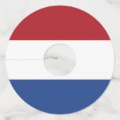 Nederlandse vlag wijnglaslabel (Voorkant)