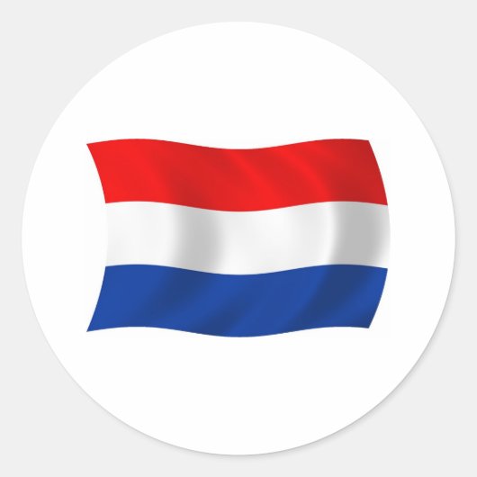 Nederlandse vlagverklikker ronde sticker (Voorkant)