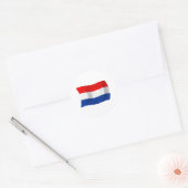 Nederlandse vlagverklikker ronde sticker (Envelop)