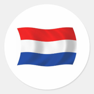 Nederlandse vlagverklikker ronde sticker
