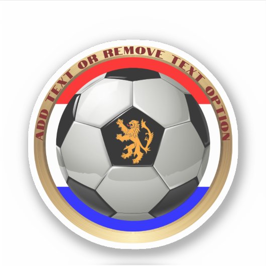 Nederlandse Voetbal Sport Sticker (Voorkant)