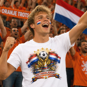 Nederlandse Voetbalfan Nederlandse Voetbal Wereldb T-shirt
