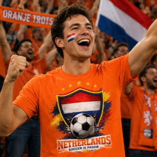 Nederlandse Voetbalfan Nederlandse Voetbal Wereldb T-shirt