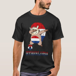 Nederlandse voetbalspeler egel Nederlandse vlaggen T-shirt