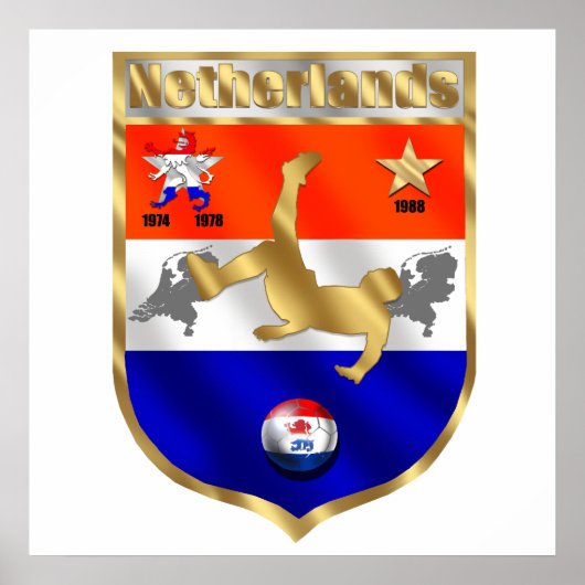 Nederlandse Voetbalspelerder Poster (Voorkant)
